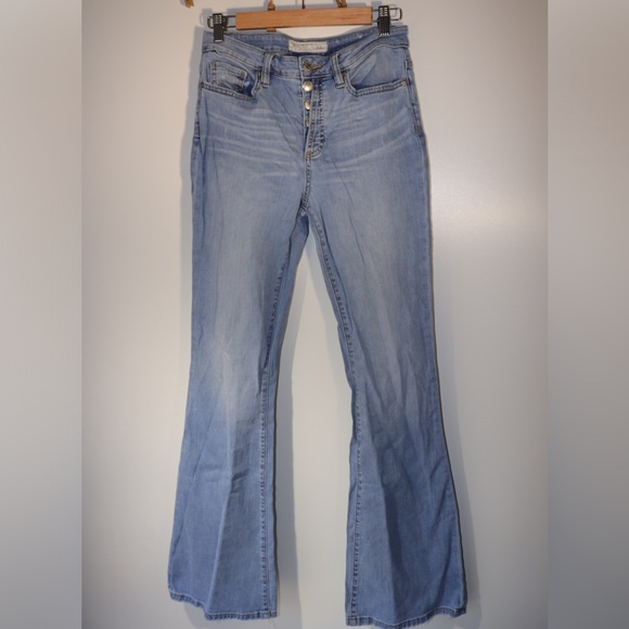 MISS ME - WOMENS HIGH-RISE FLARE JEANS Plain with stretch - Picture 9 of 16